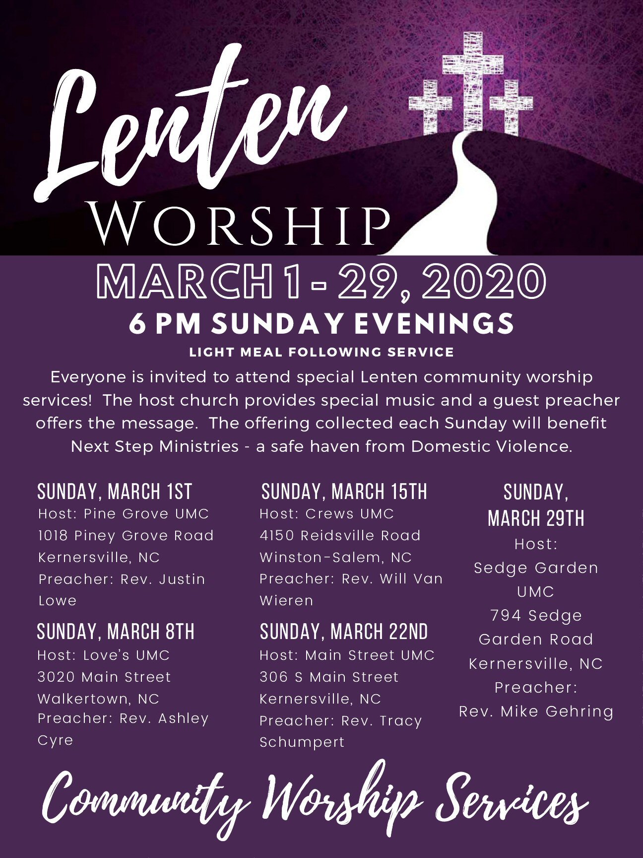 Lenten 2020 Services - Main Street Umc