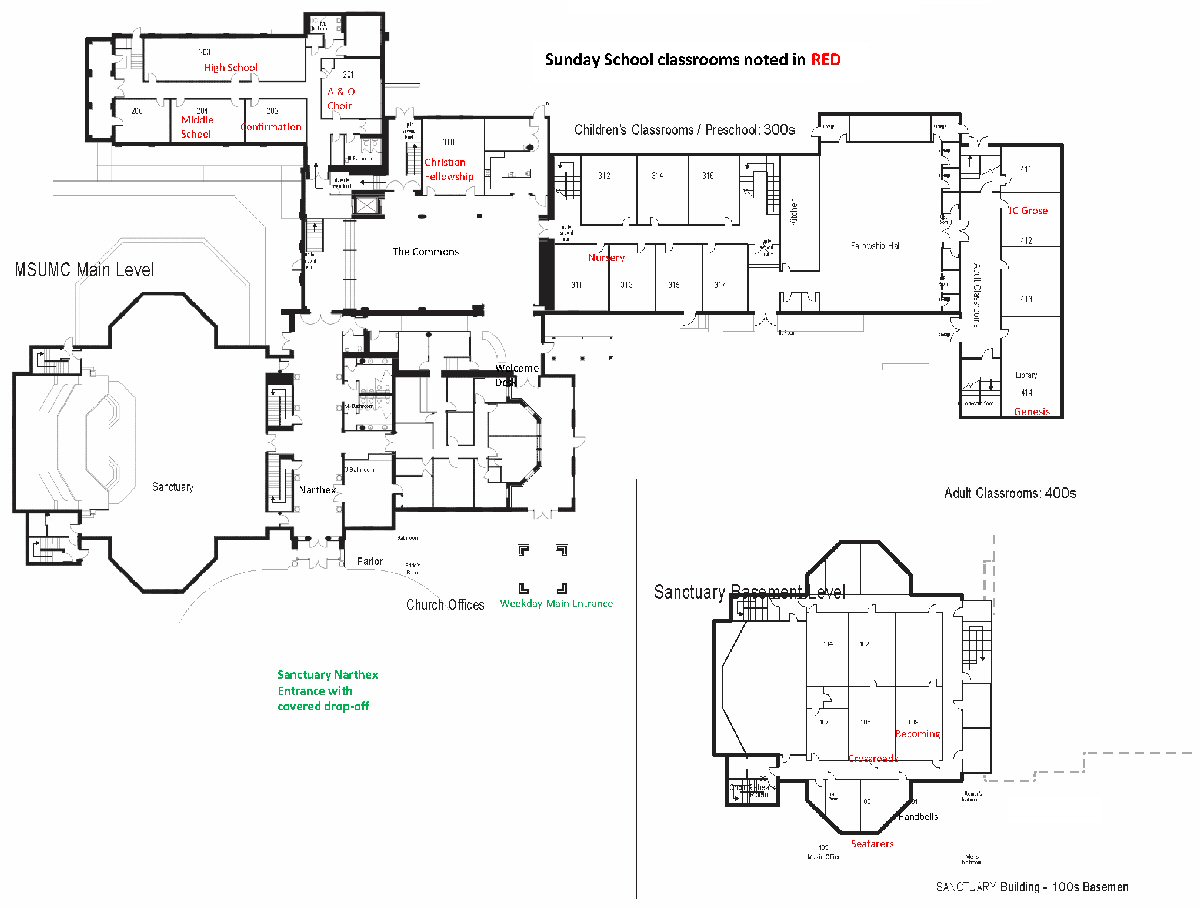 Building Map - Sunday School Classes_Page_1